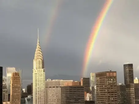 Arcoíris en Nueva York a 22 años del ataque a las Torres Gemelas