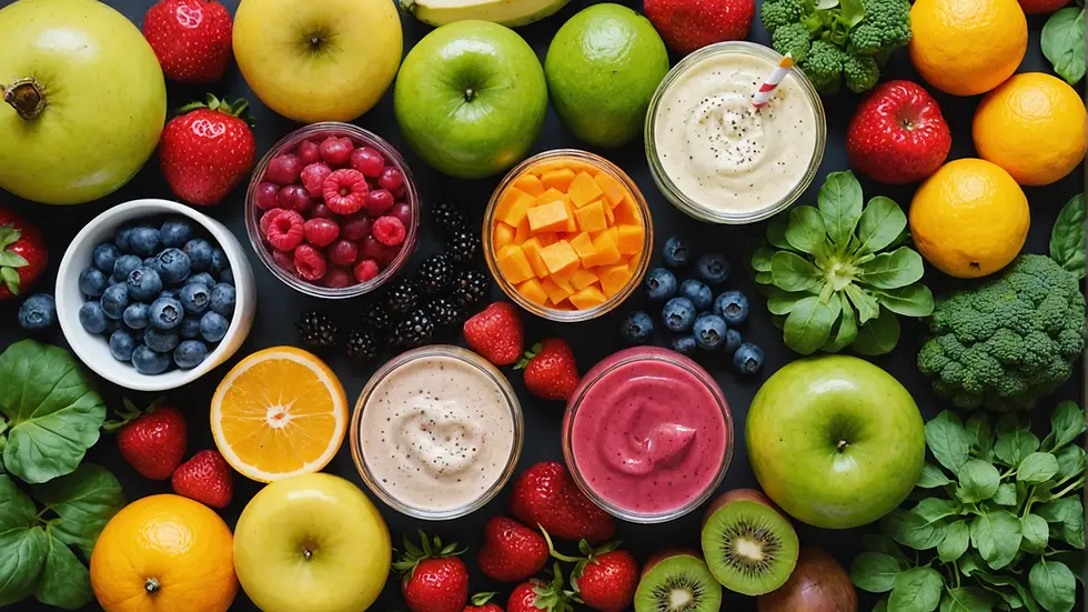 Colorful Smoothie Ingredients