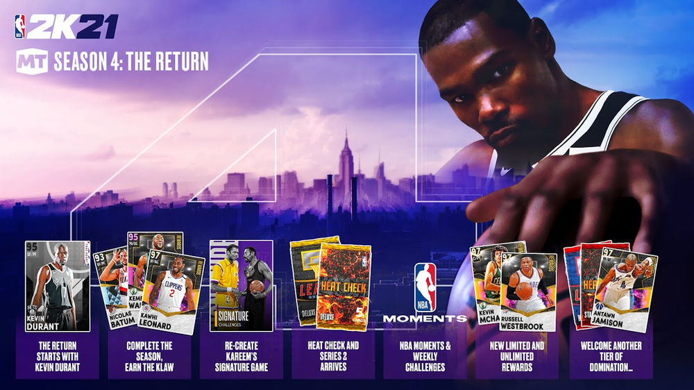  NBA 2K21 MyTeam Season 4 Contents includes Challenges 
