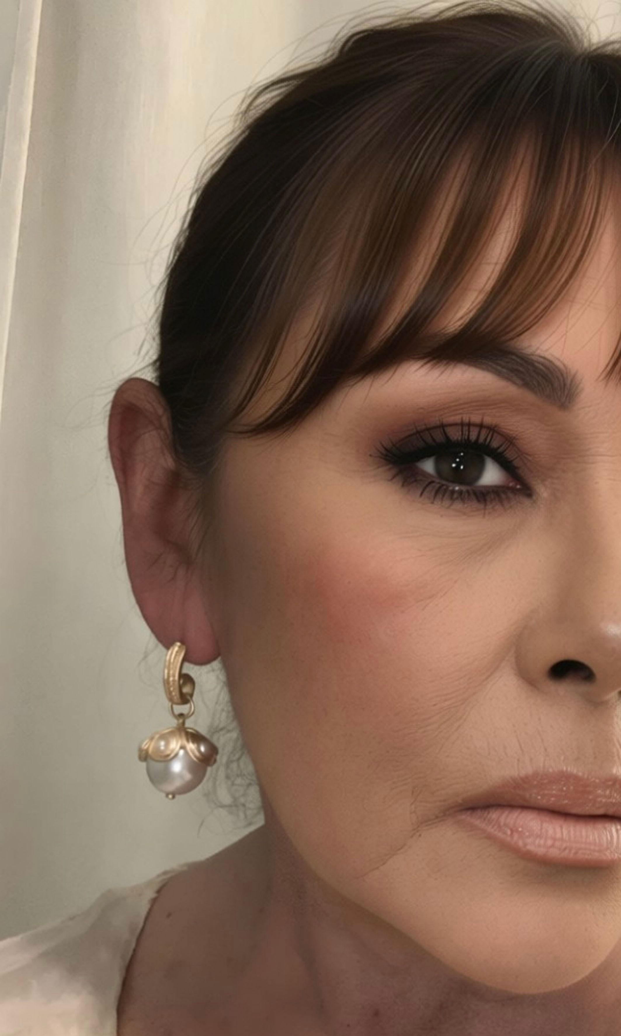 Gold Pearl Earrings