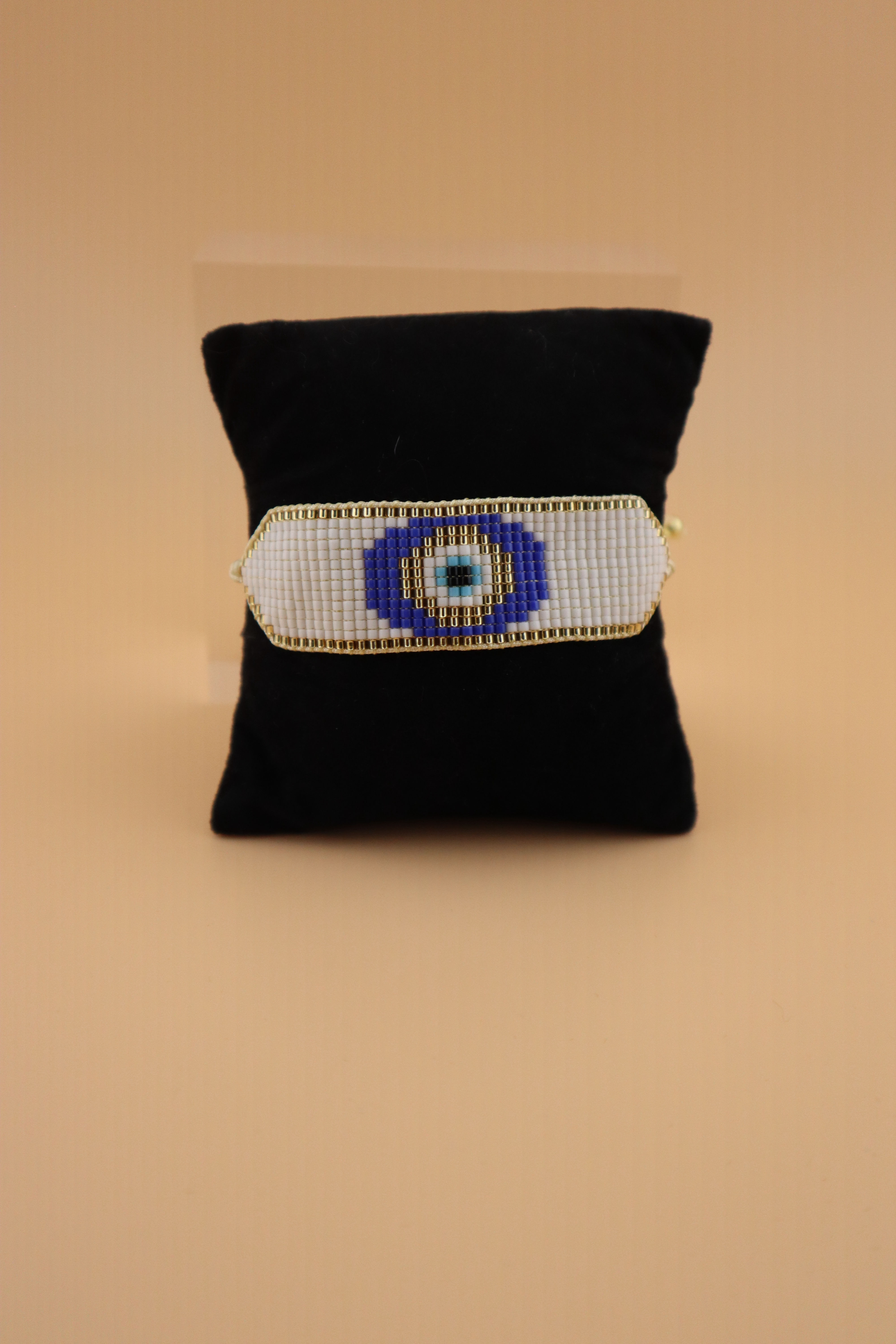 Adjustable Miyuki Bracelet With Evil Eye