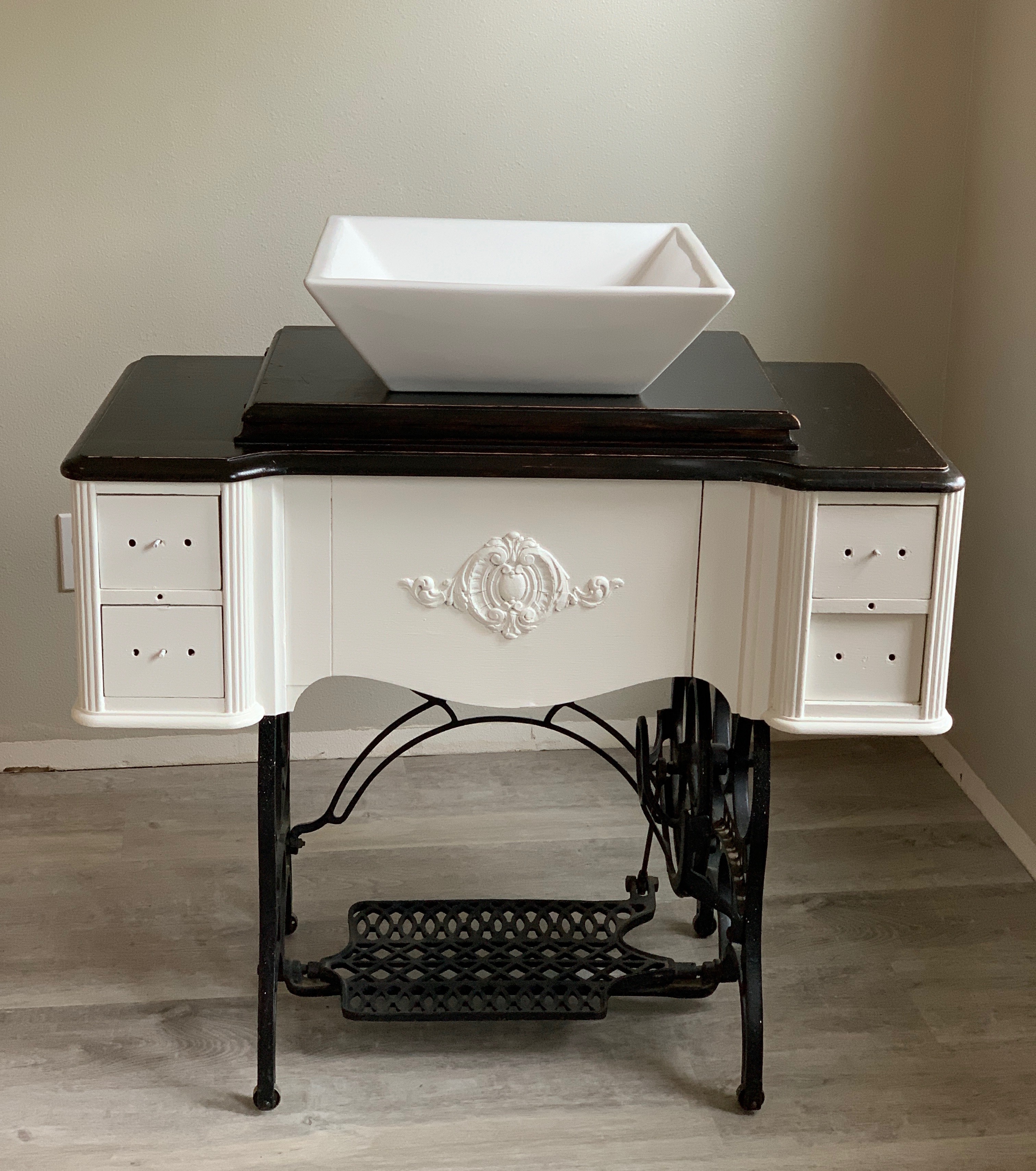 Powder Bath Vanity Painted pre-fire