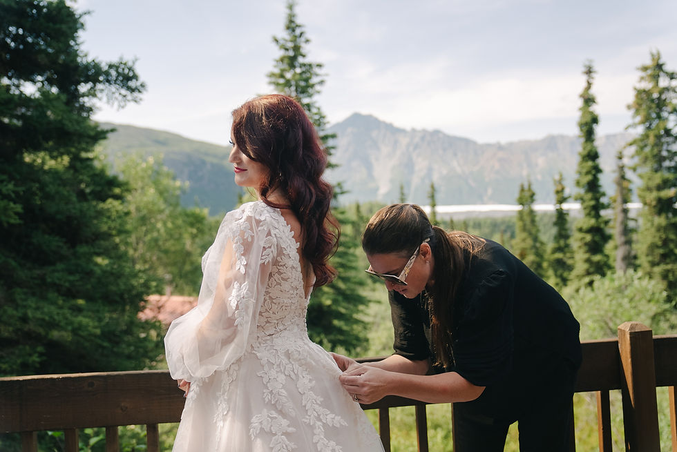 Alaska wedding planner, Rebecca Kopperud with La Boum Events. Luxury elopement planner, officiant and florist