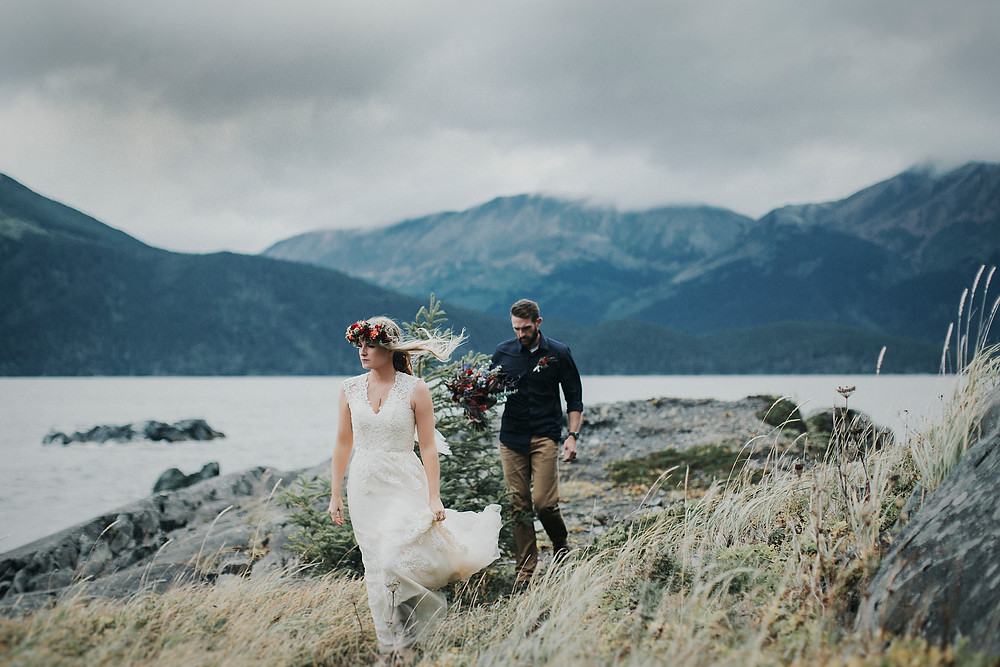 Alaska adventure elopement, birdcreek, chugach state park, turnagain arm