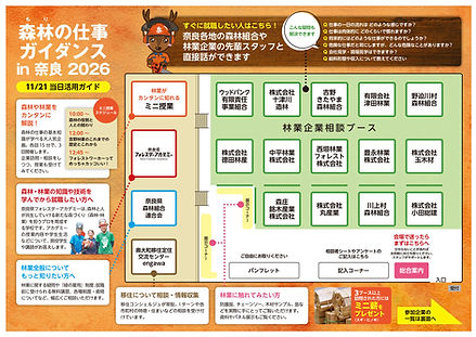 森林の仕事ガイダンスin奈良2026当日活用ガイド表