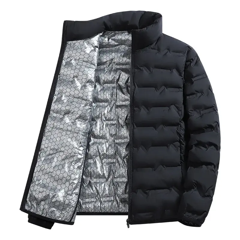 Thumbnail: Outdoor Windproof Outerwear Winter Casual Warm Men Fleece-Lined Jacket Solid