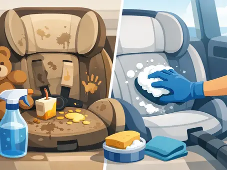 Child Stained Car Seats Cleaning Done Right