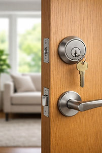 Lock replacement service for damaged front door after break-in in Hitchin