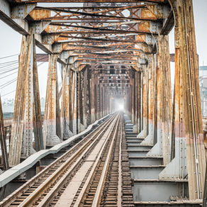 A Walk On The Long Bien Bridge in Hanoi, Vietnam