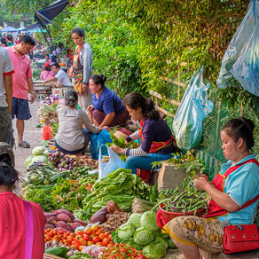 The Morning Market In Luang Prabang