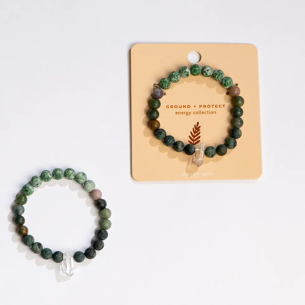 Ground & Protect Crystal Bead Bracelet