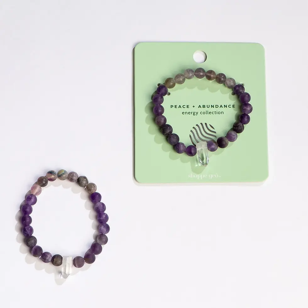 Peace & Abundance Crystal Bead Bracelet