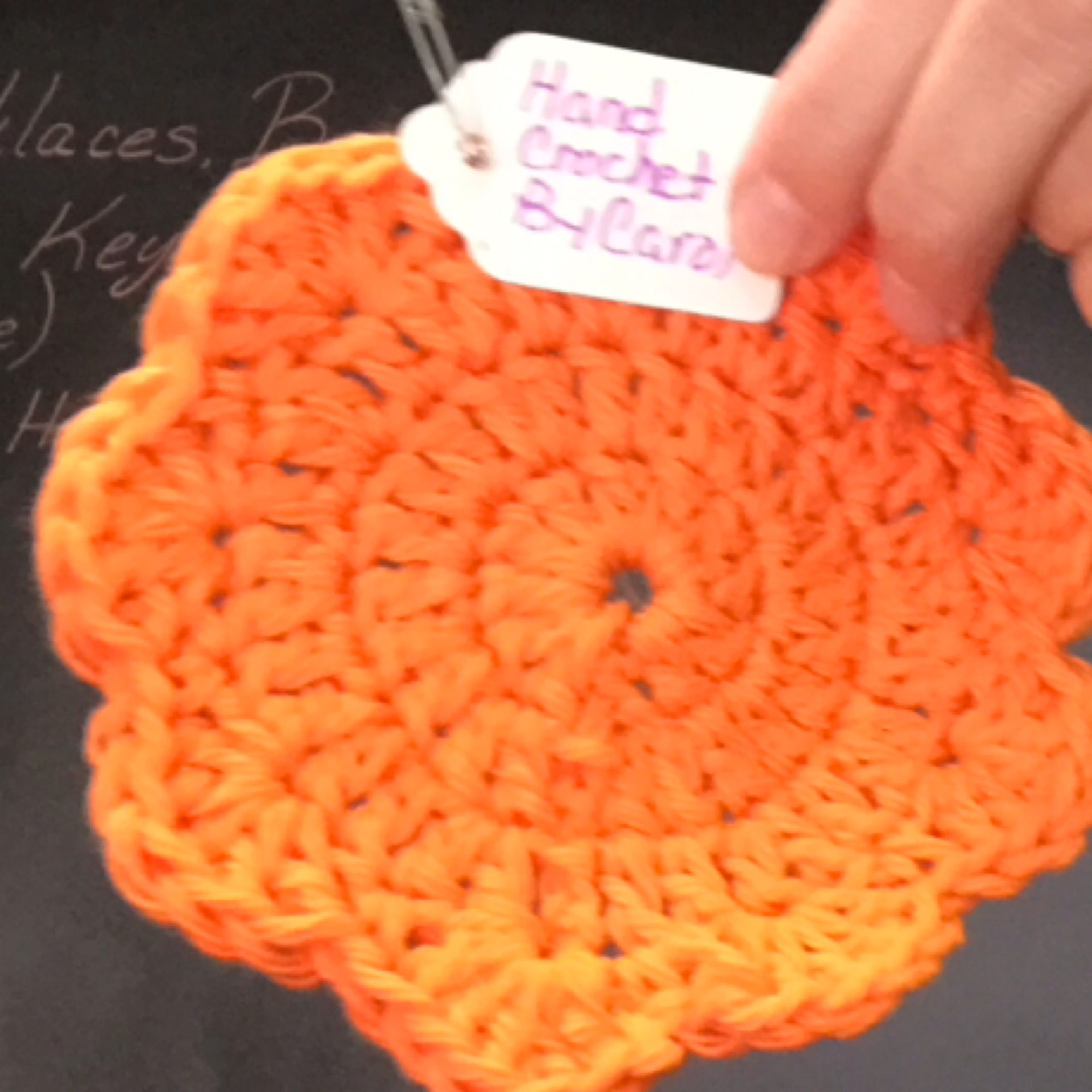 Crochet By Carol Coaster Orange