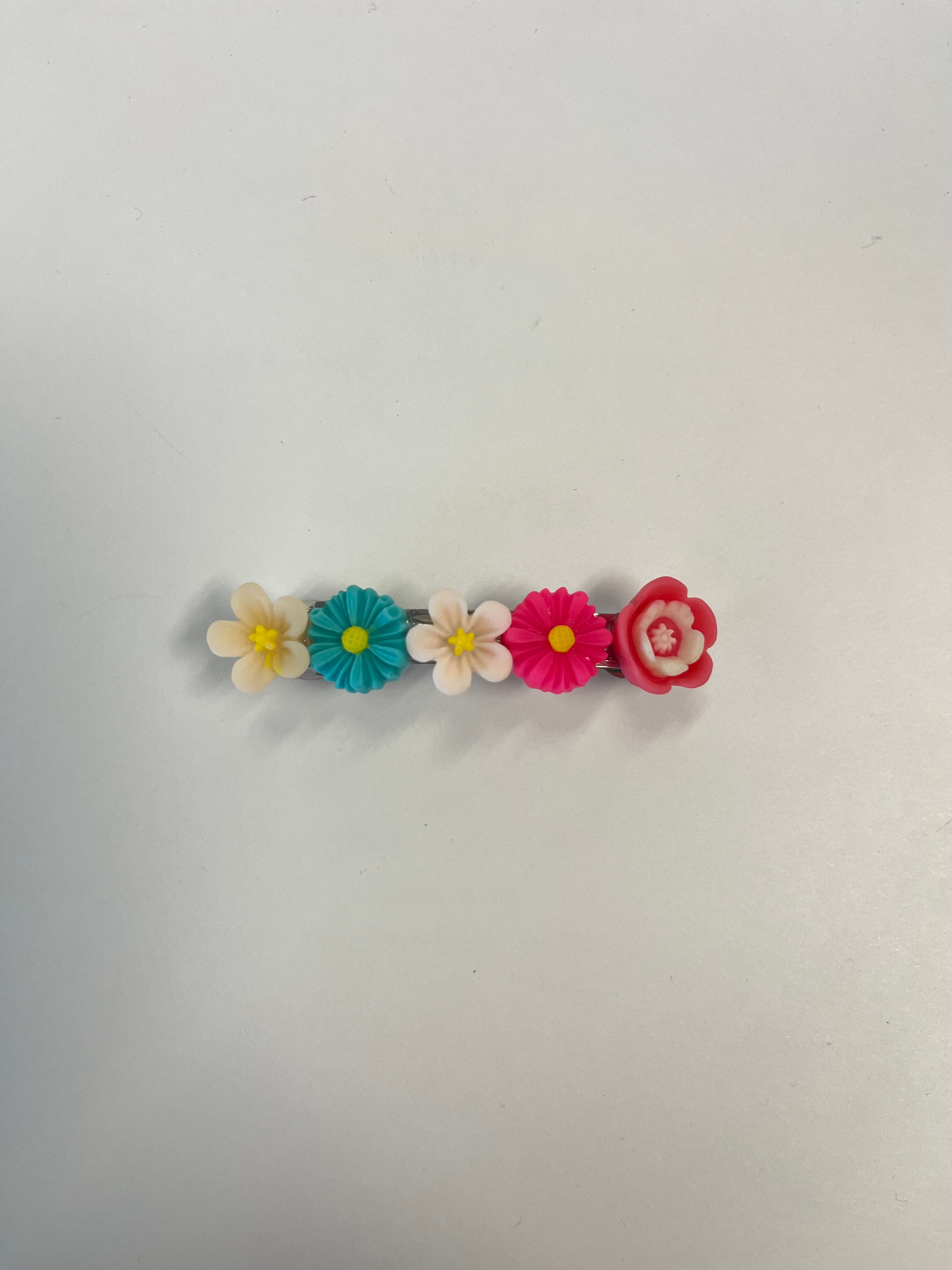 Multicolor Flower Barrette