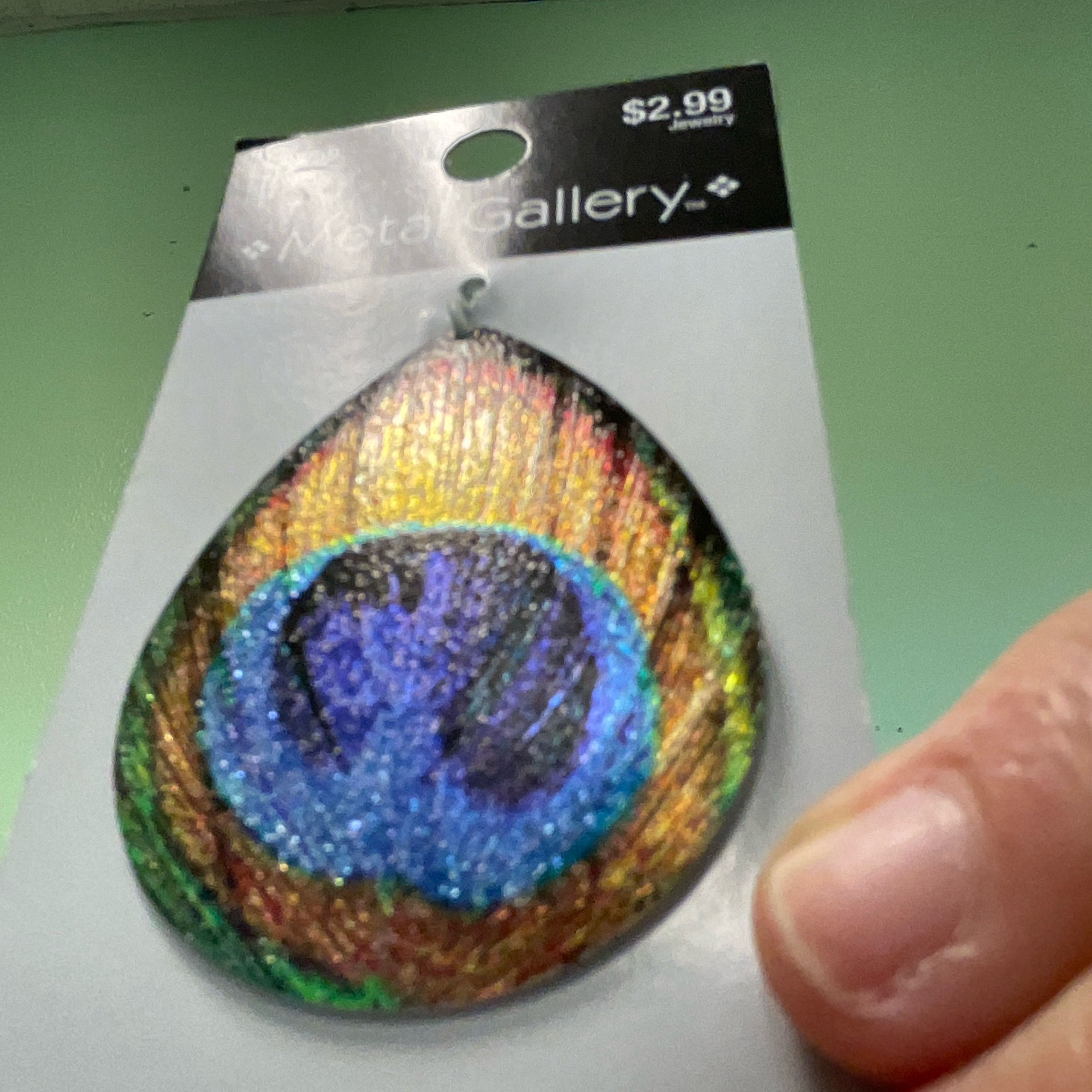Peacock Teardrop Pendant