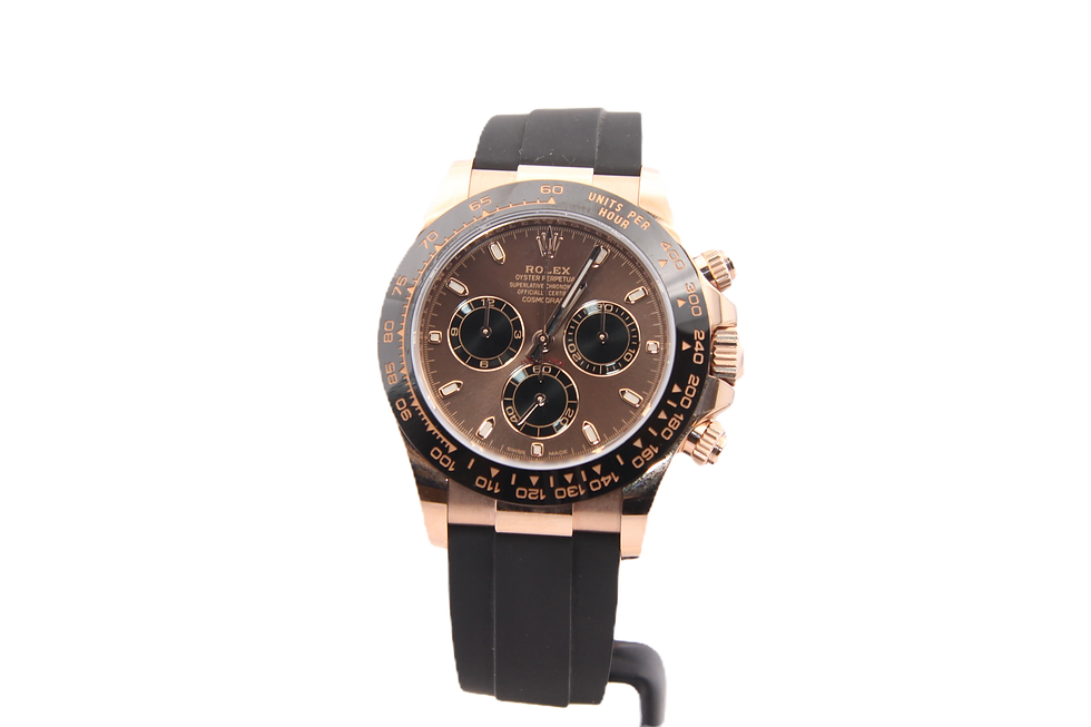 Rolex Daytona 116515LN Everose Gold Chocolate Dial Oysterflex Full Set 2022 Monaco front