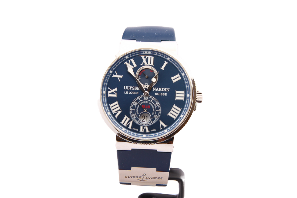 Ulysse Nardin Marine Chronometer 263-67 Blue Full Set 2011 Monaco front