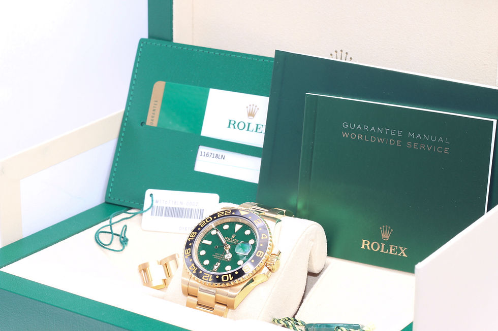 Thumbnail: Rolex GMT-Master II Yellow Gold Green Dial 2017 Monaco fullset