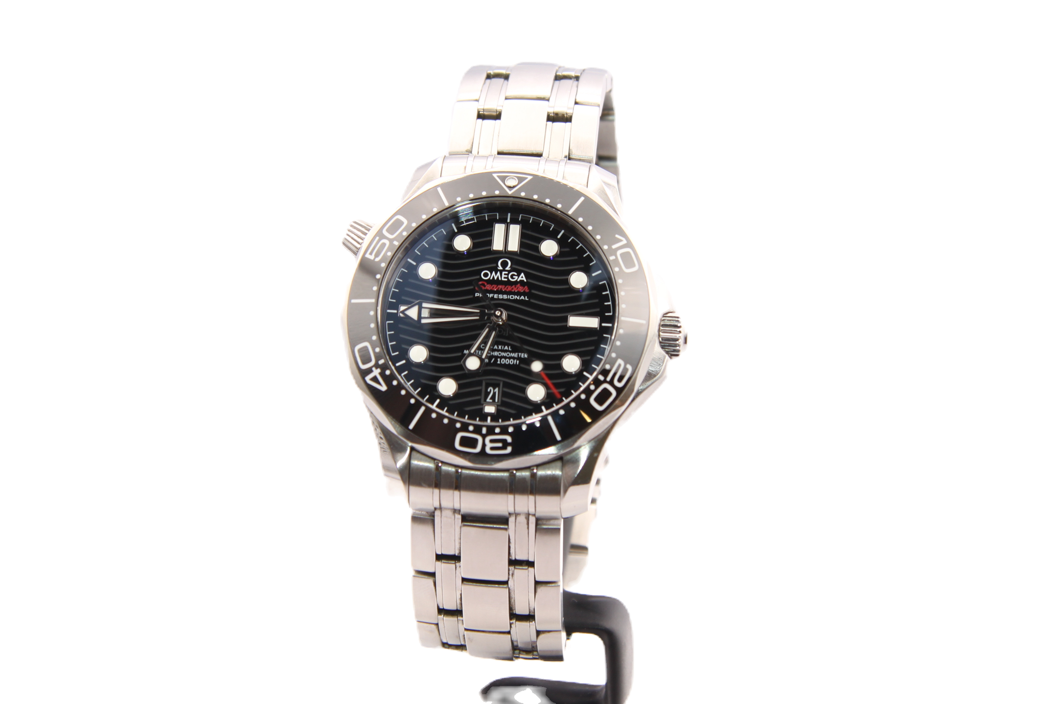 Omega Seamaster Diver 300M Black Dial Full Set 2022 Monaco front