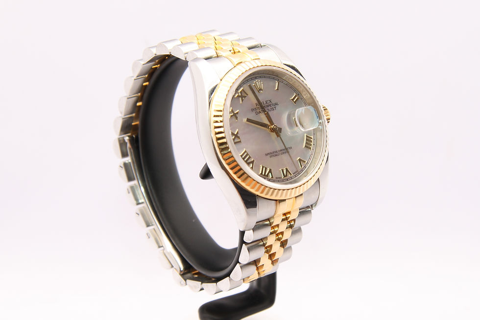Miniatura: Rolex Datejust 36 116233 Super Jubilee Mother of Pearl Full Set 2015 Monaco side