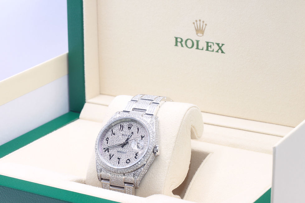 Miniatura: Rolex Datejust 36 Iced Out Arabic Dial 2021 Monaco box