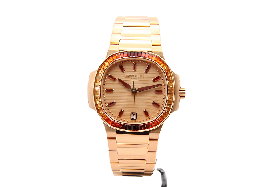Patek Philippe Nautilus 7118/1300R-001 Joaillerie Full Set 2023 Monaco front