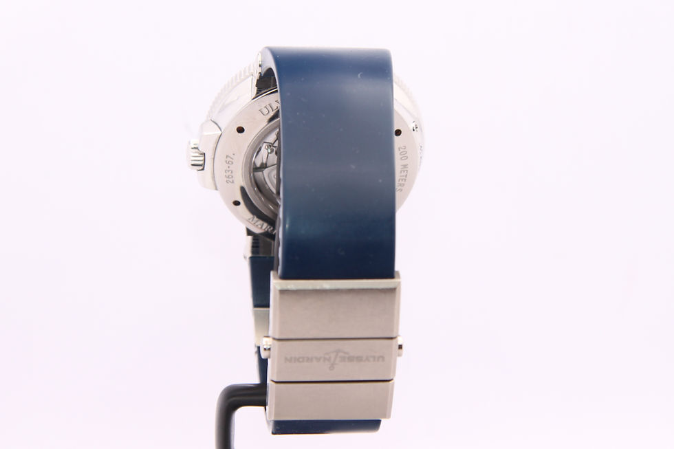Miniatura: Ulysse Nardin Marine Chronometer 263-67 Blue Full Set 2011 Monaco back