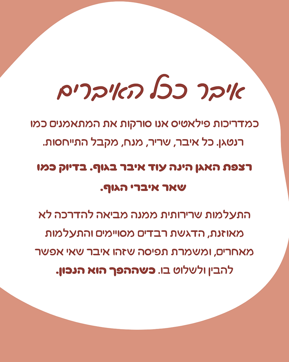שקופית עם הסבר על רצפת האגן