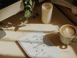 A desk ready for a hypnotherapy session