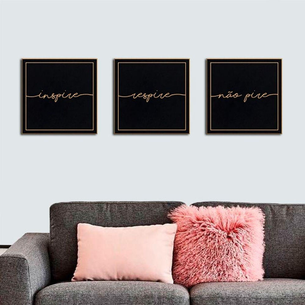 KIT DECORATIVO 3 QUADROS TEMÁTICOS