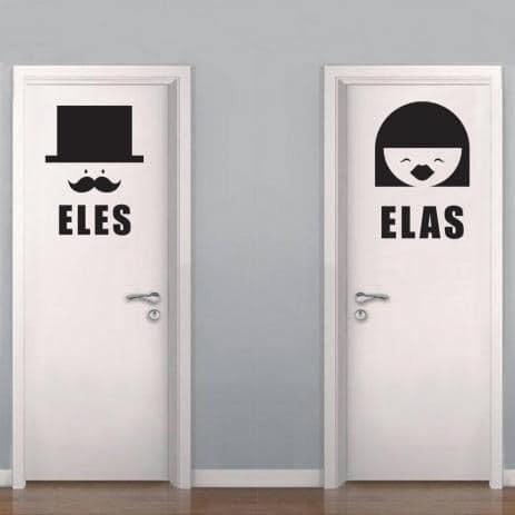 ADESIVO PERSONALIZADO PARA PORTA - ELES & ELAS