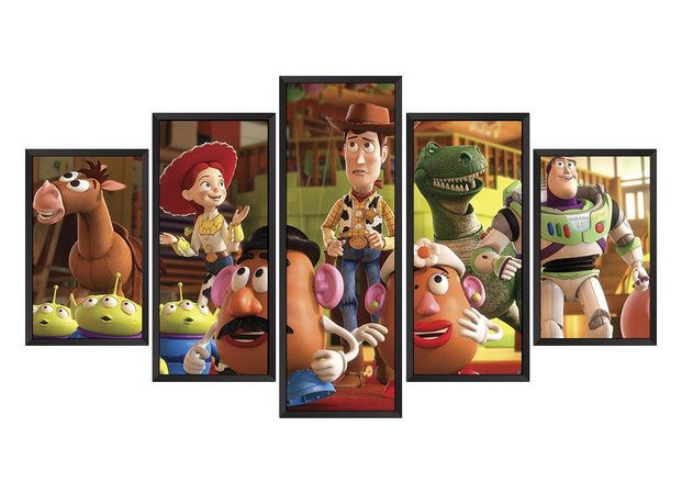 KIT 5 QUADROS PARA DECORAÇÃO - EM MOSAICO