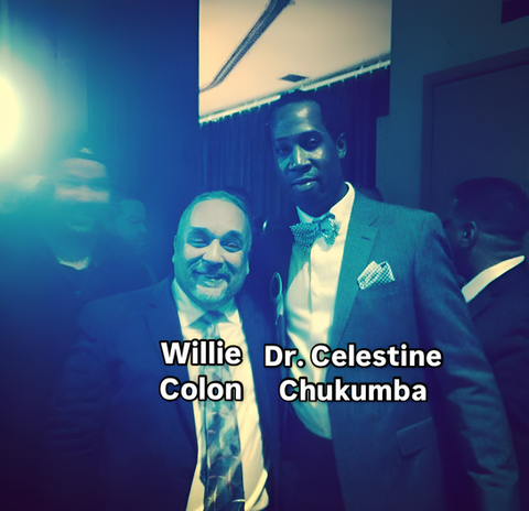 Latin Music legend Willie Colon and Atlanta Digital Marketing Consultant Dr. Celestine Chukumba