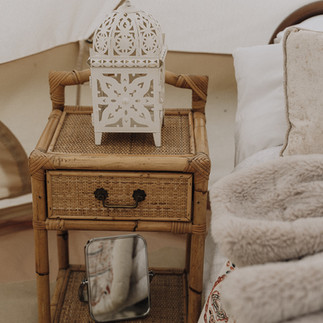 Festival wedding with bell tents and giant tipis