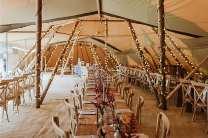 Tipi wedding table setting