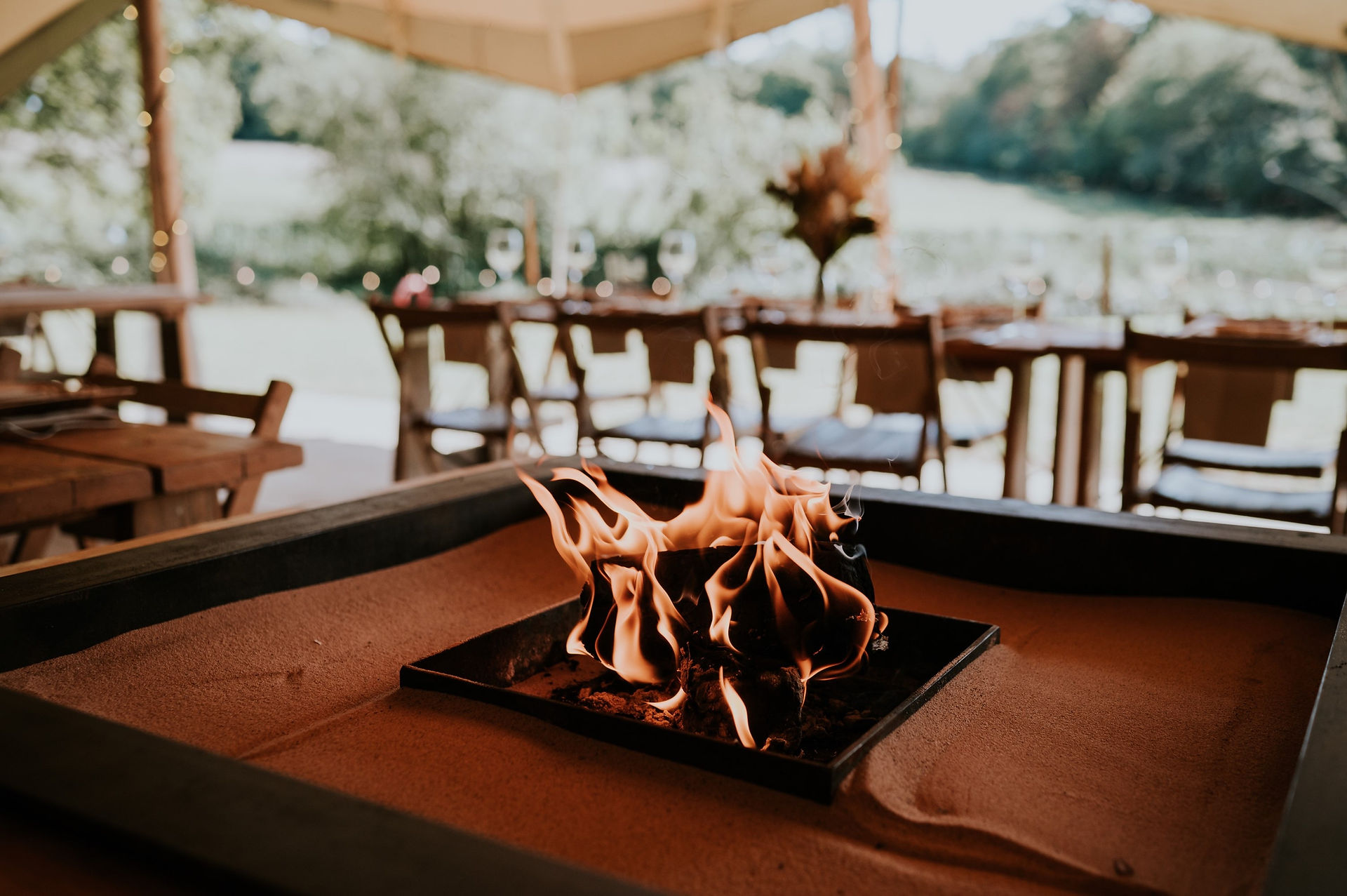 Tipi fireplace 