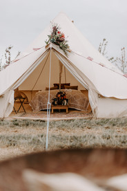 Bell tent at festival wedding