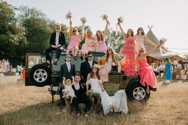 Festival wedding in Sussex
