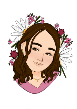 Girl with flowers