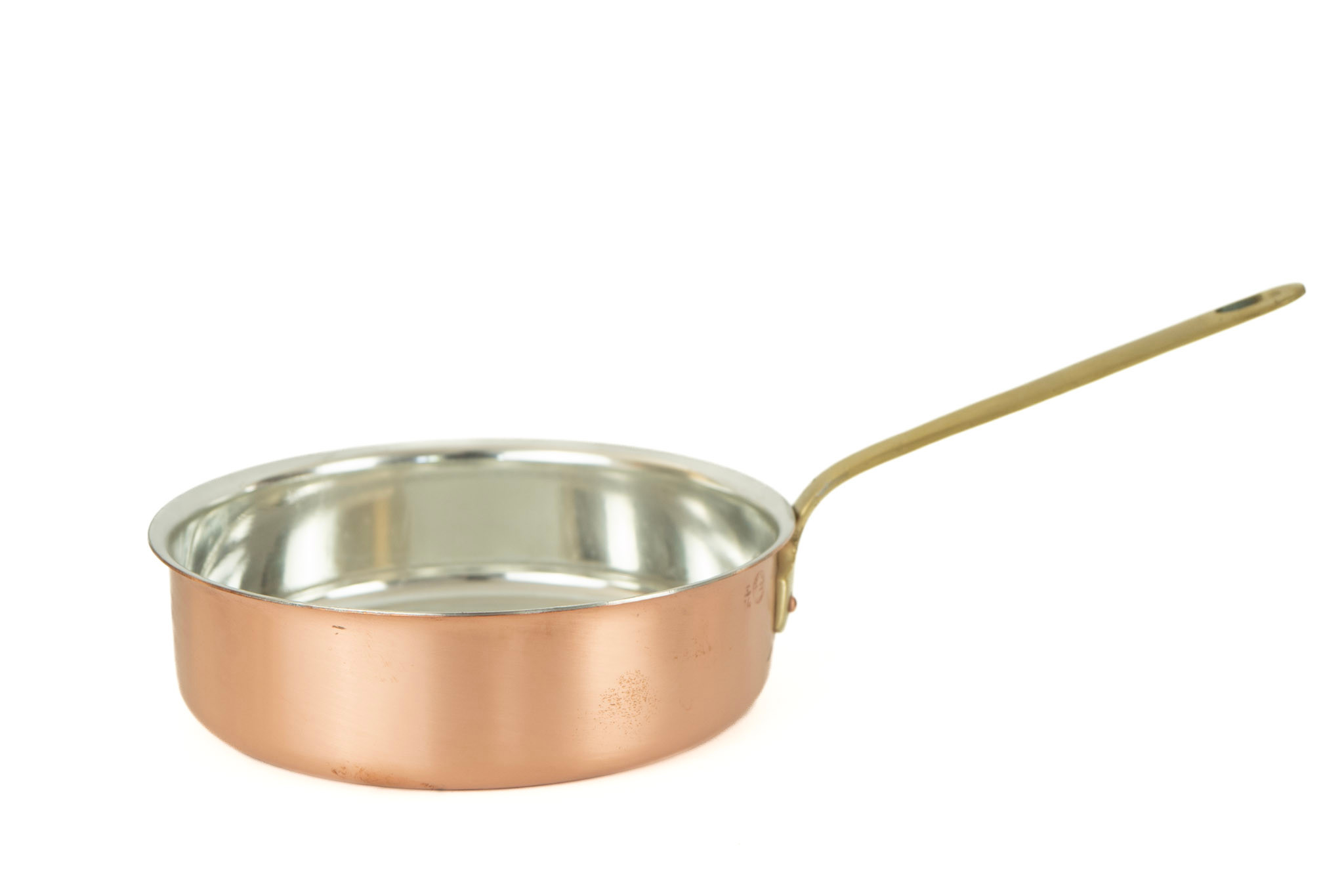 Vintage French Copper Sautoir / Sauté Pan 24 cm – Lecellier Villedieu | Retinned