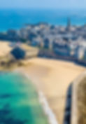 Scenic view of Saint-Malo and the Brittany coastline explored during a French cooking retreat