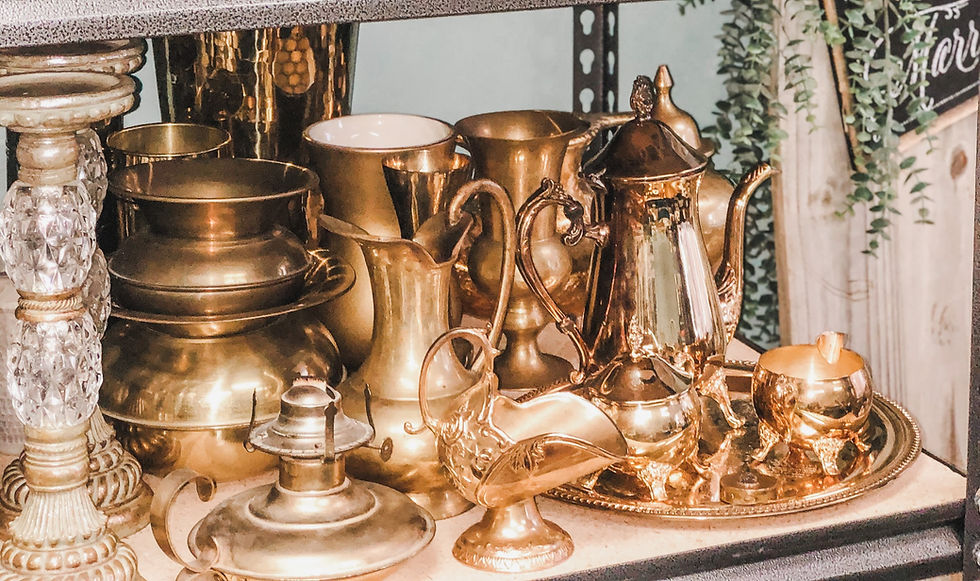 Brass and Gold Vessels Ila Vivian Rentals