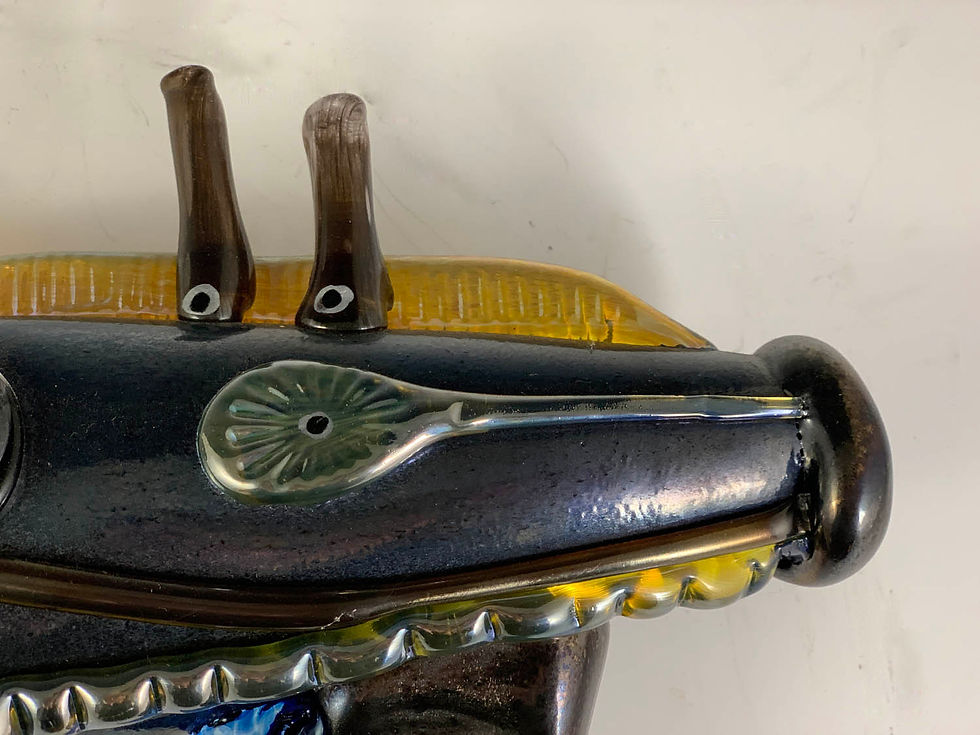 Thumbnail: Glass Steampunk Futuristic Ray Gun - with Stand