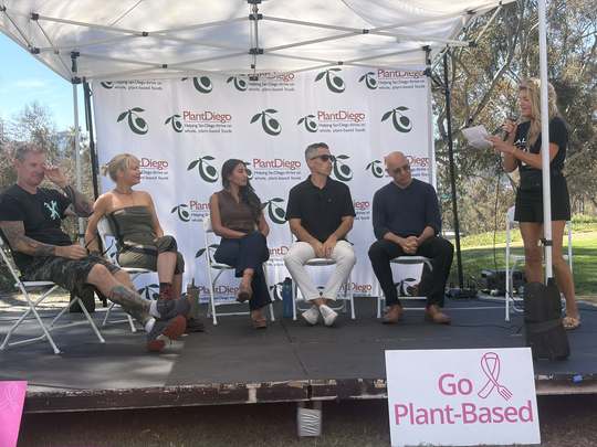 Dr. Sean Hashmi on the Be Alive and Thrive panel on the San Diego VegFest main stage