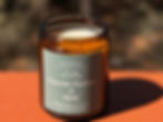 Cactus Flower & Jade hand poured soy candle in amber jar