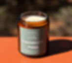 8 oz Cashmere Plum hand poured soy candle in an amber jar