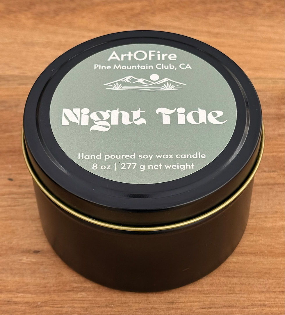 Thumbnail: Night Tide 8 oz ArtOfFire soy candle tin