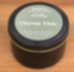 Citrus Tide 8 oz soy candle in a black metal tin.