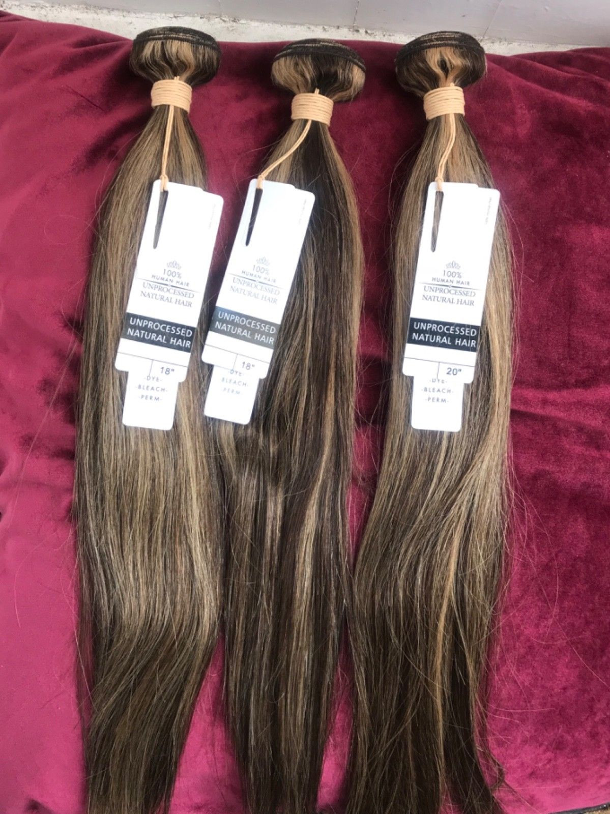 Pre-Colored Human Hair Weave colour 4/27 straight 3 bundles