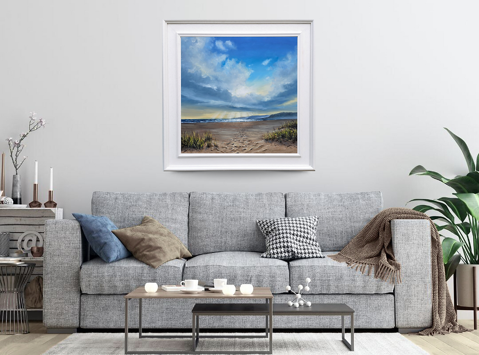 Thumbnail: Footprints to the Light – Seascape painting - Original